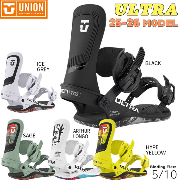 25-26 単位労働組合 ウルトラ UNION ULTRA スノーボード ビンディング バインディング 25-26-BD-UNI 黒いこと サルヴィア ロンゴ ハイパーイエロー 内燃機関薄墨色 S M L
