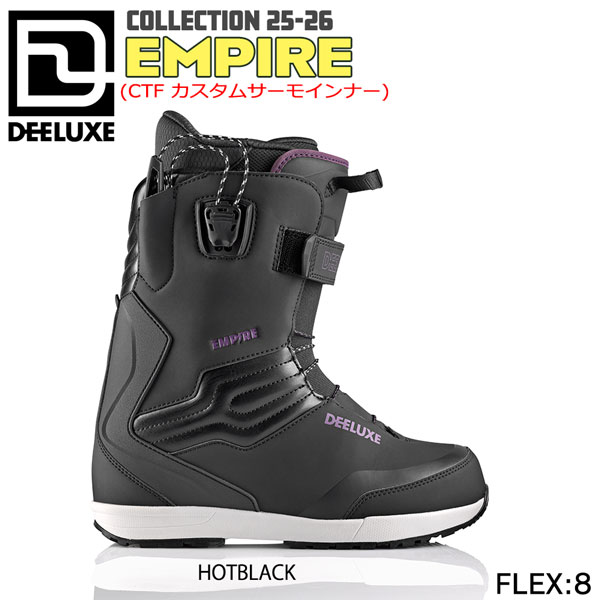 25-26 ディーラックス エンパイア DEELUXE EMPIRE CTF スノーボード 靴 25-26-BT-DEE ホットブラック 21.5 22.5 23.5 24.5 25.5 26.5 27.5 28.5 29.5 30.5 29,770円