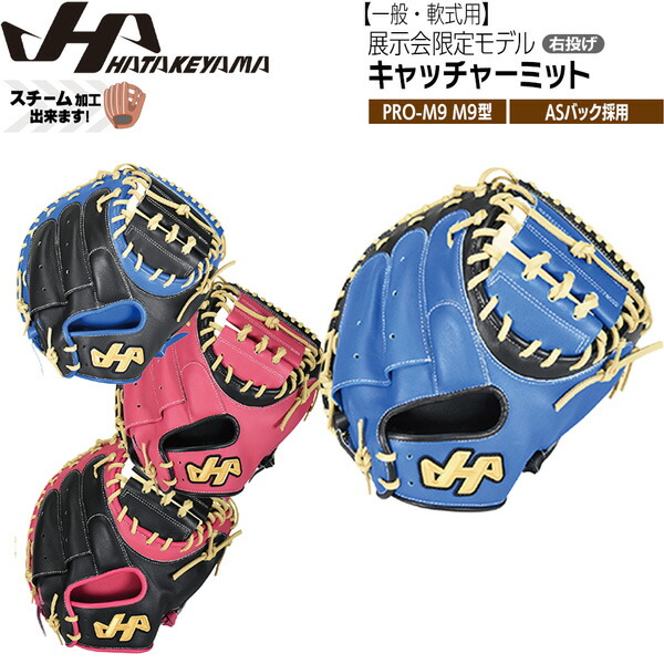 ハタケヤマ HATAKEYAMA 限定 野球 グラブ グローブ 一般 軟式用 SERIES キャッチャーミット 捕手用 PRO-M9 M9型 右投げ用 ASバック