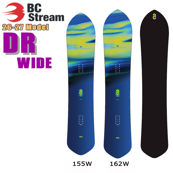 取って置く 26-27 BC STREAM ビーシー流れ DR WIDE ディーアールワイド スノーボード 板 カービング 黒色火薬 無償性幽客 高手向かい 国産 中上級者向け 26-27-BO-BST 155W 162W