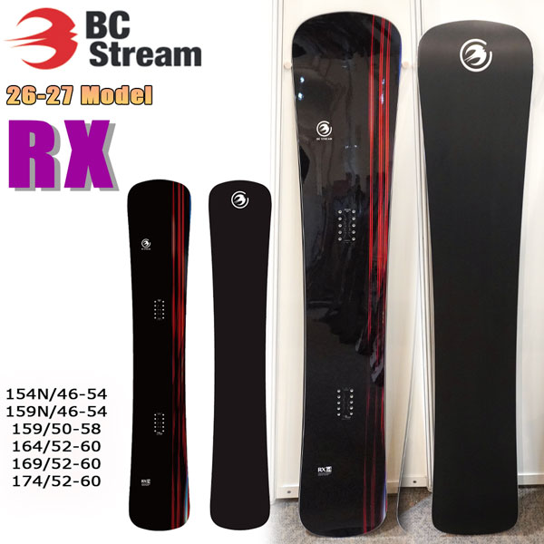 取っておく 26-27 BC STREAM ビーシー流れ RX REGULAR アールエックスレギュラー スノーボード 板 カービング 無償性幽客 弾丸道路釣り合い 金鎚天々 高手向かい 国産 上級者向け 26-27-BO-BST 154N 159N 159 164 169 174