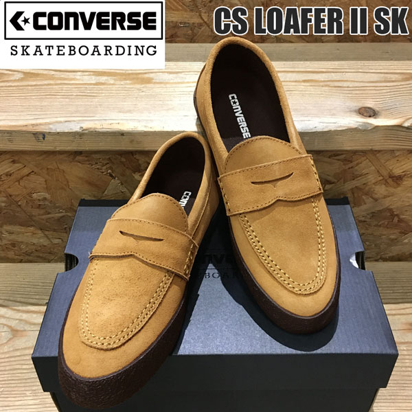 コンバース ローファー CONVERSE SKATEBOARDING CS LOAFER II SK CAMEL ローファー スエード 13,642円