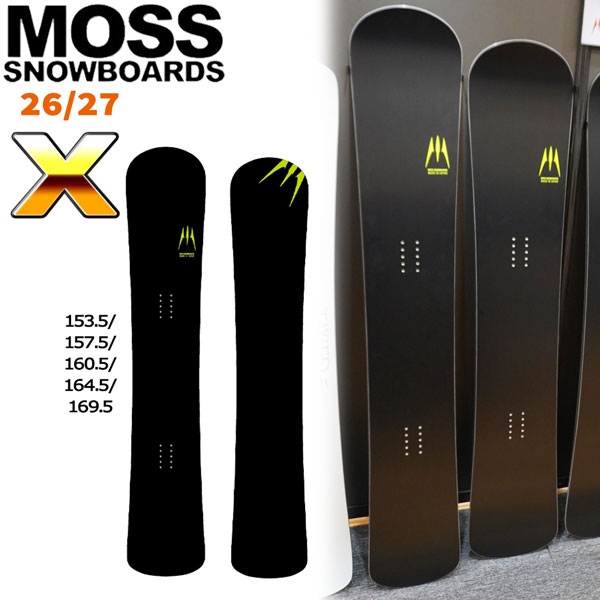 予約 26-27 MOSS X モス エックス スノーボード 板 スムースなカービング フリーライド 高速安定性 ディレクショナル 日本正規品 26-27-BO-MOB 153.5 157.5 160.5 164.5 169.5｜MOVE select