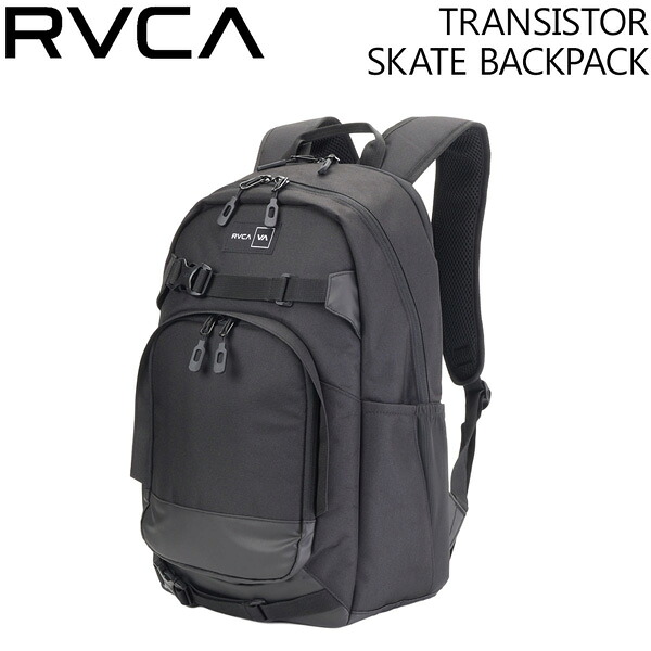 ルーカ RVCA TRANSISTOR SKATE BACKPACK BLACK うしろ側容器に並べる 背嚢 スケボー 積み上げる聞き届ける BG04A975