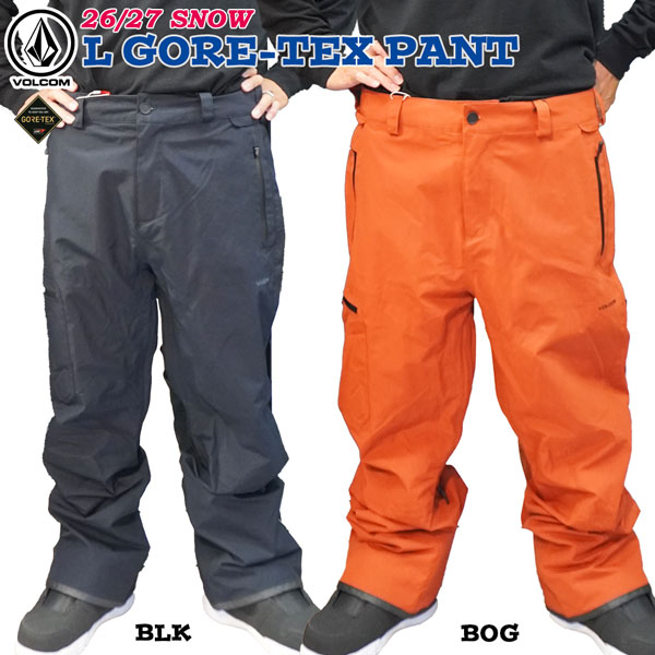 予約 26-27モデル VOLCOM L GORE-TEX PANT ボルコム エルゴアテックスパンツ スノーボード ウェア パンツ ゴアテックス VOLCOM 防水 防風 フリーライド 正規品 26-27-PT-VLC BLK BOG S M L XL｜MOVE select
