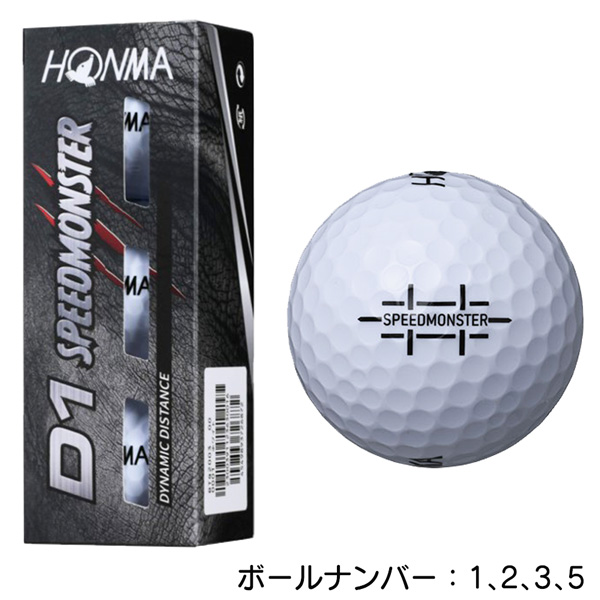 Honma ゴルフボール 1ダース 12球 D1スピードモンスター Speedmonster 以上節約 D1スピードモンスター