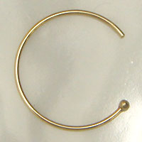 K18 ゴールド フープピアス 金具 【ペア】＊2602