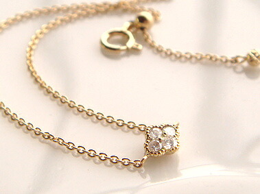 K18 ゴールド 0.10ct ダイヤモンド ブレスレット「Lilla - リッラ - 」 18K 18金 YG WG PG イエローゴールド ホワイトゴールド ピンクゴールド 華奢 ミル フラワー ギフト プレゼント ＊2602