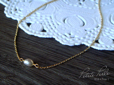 K18 ゴールド 国産あこやケシパール ブレスレット「 Petite perle - プチペルレ -」18K 18金 YG WG PG イエローゴールド ホワイトゴールド ピンクゴールド ギフト プレゼント ケシ 国産アコヤ真珠【送料無料】＊2606｜ah oui