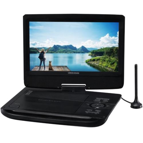 GH-PDV10PT BK　10.1型液晶搭載テレビ機能付きポータブルDVDプレーヤー GREEN HOUSE【送料無料（沖縄・離島送料別）】