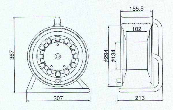 【楽天市場】ハタヤ HATAYA BG-301KXS サンタイガーリール100V型 屋内用電工ドラム 30m VCT2.0×3心 漏電遮断器付