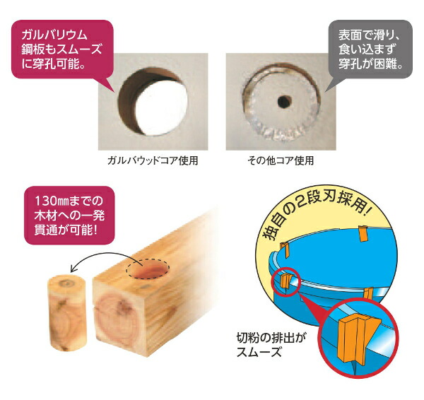 ミヤナガ ミヤナガ ポリクリック ガルバウッドコア SDSセット(80mm