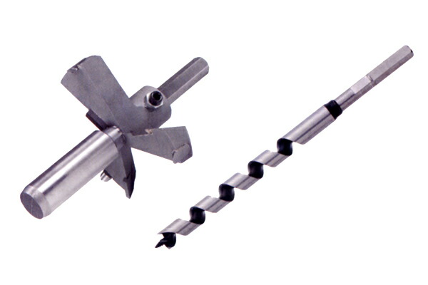 スターエム/STAR-M #28M-D1550 超硬座掘錐　標準径　No.28M　15×50mm(ドリル付)　ガイド×カッター+ドリル222L　軸貫通式