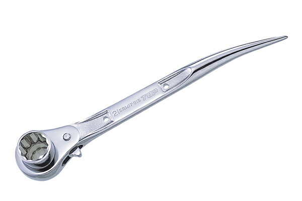 TOP/トップ工業 SRM-17×21S ステンレスラチェットレンチ(ショートタイプ) 17×21mm|プロ向け工具専門店【愛道具館】