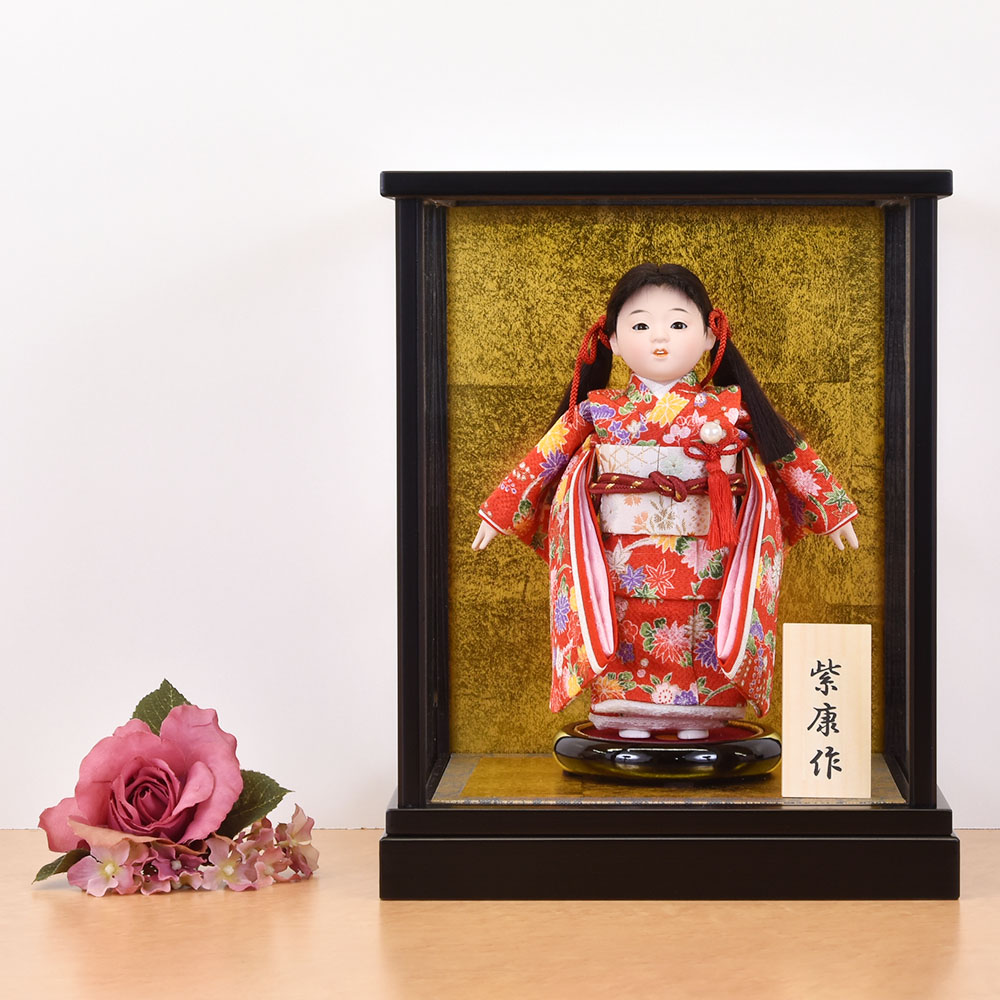 <BR>雛人形 市松人形 なごみ 特価 5号 ケース入 収納 かわいい コンパクト ひな人形 お雛様 おしゃれ 可愛い まる顔
