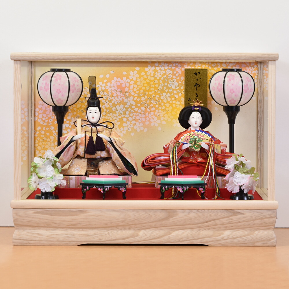 雛人形 ガラスケース入り オルゴール電気付き 【公式通販】