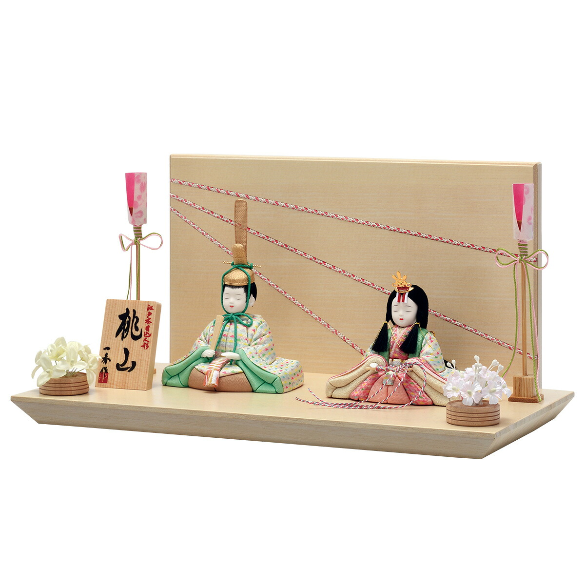 雛人形 コンパクト かわいい マンション 女の子 ミニ モダン ベージュ かわいい おしゃれ 木目込み 初節句 木製 ひな人形 0号 h3-8 桃の節句 天然木 小型 国産 リビング 玄関 縁起物 人気｜あい工房ギフト用品店