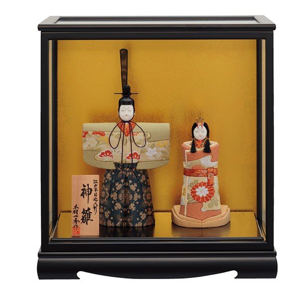 ひな人形 一秀 木目込み 立雛 雛人形 モダン ケース飾り 雛人形 立ち雛 木目込み かわいい 親王飾り コンパクト ひな人形 可愛い 雛人形コンパクト 可愛い丸いお顔のお雛様です かわいい ミニ おしゃれ 初節句 お祝い モダン お雛様 おひな 21 あい工房ギフト用品店