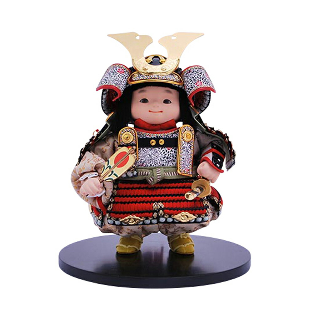 五月人形 幸一光 5月人形 お祝い 大将飾り 月丸 つきまる 黒小札 赤糸威 かわいい かっこいい コンパクト 人形のみ 66,330円