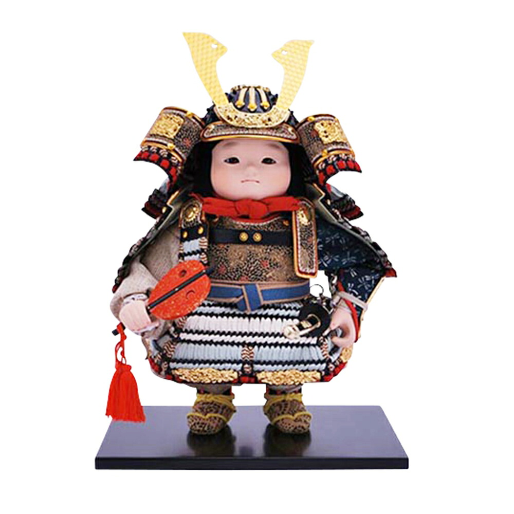 五月人形 幸一光 5月人形 お祝い 大将飾り 宙 そら 黒小札 空色白段威 かわいい かっこいい コンパクト 人形のみ 77,440円