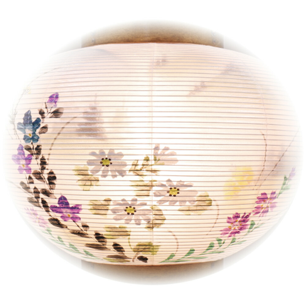 提灯 ちょうちん 盆提灯 電気コード式 創作 雅木目絹二重対絵 対入り