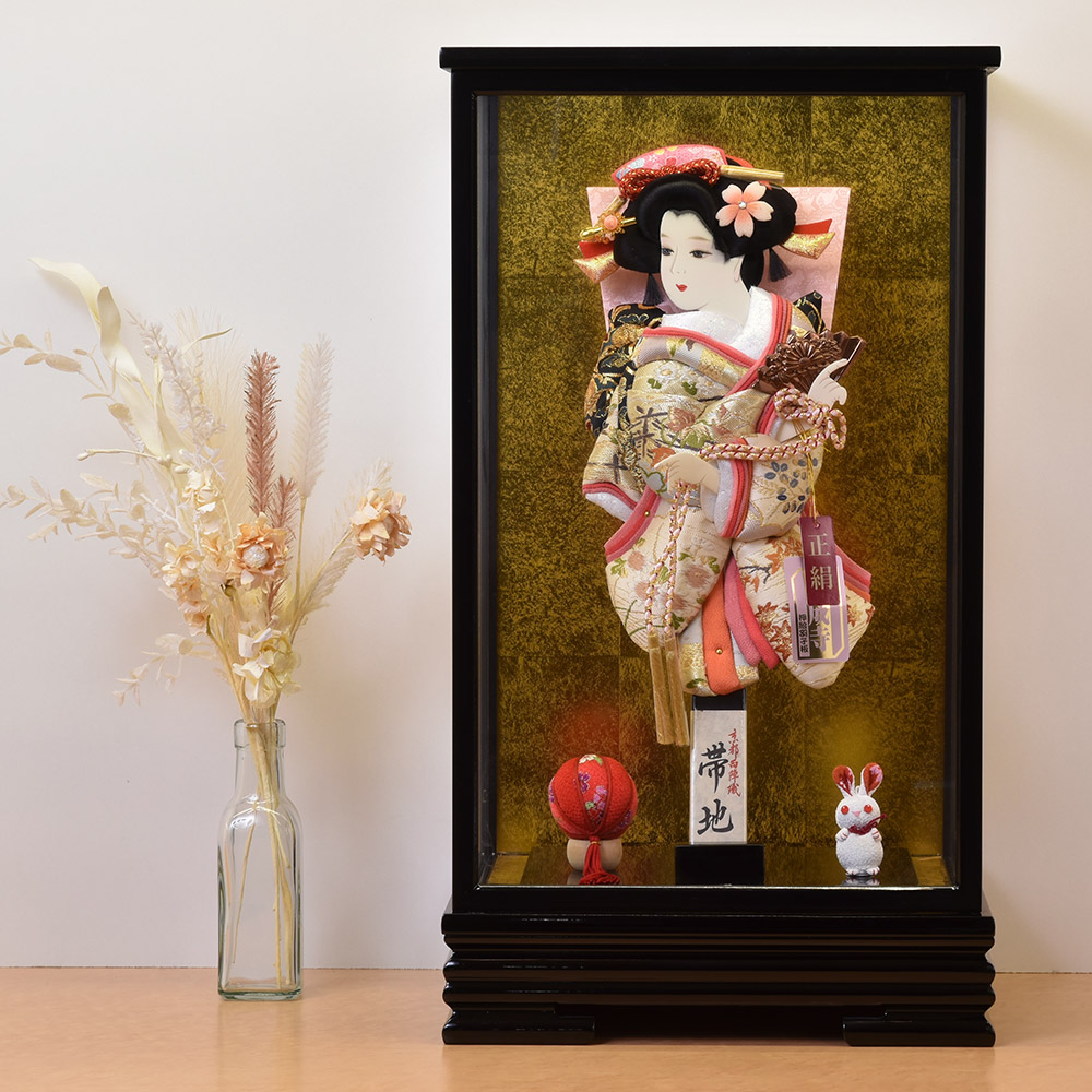 羽子板 コンパクト 袋帯 お祝い 初正月 羽子板飾り ガラス ケース飾り 正月飾り 押絵羽子板 orijin オリジン 13号 1029-13-632j クラシック 古典 伝統 おしゃれ 2024 送料無料 13-06