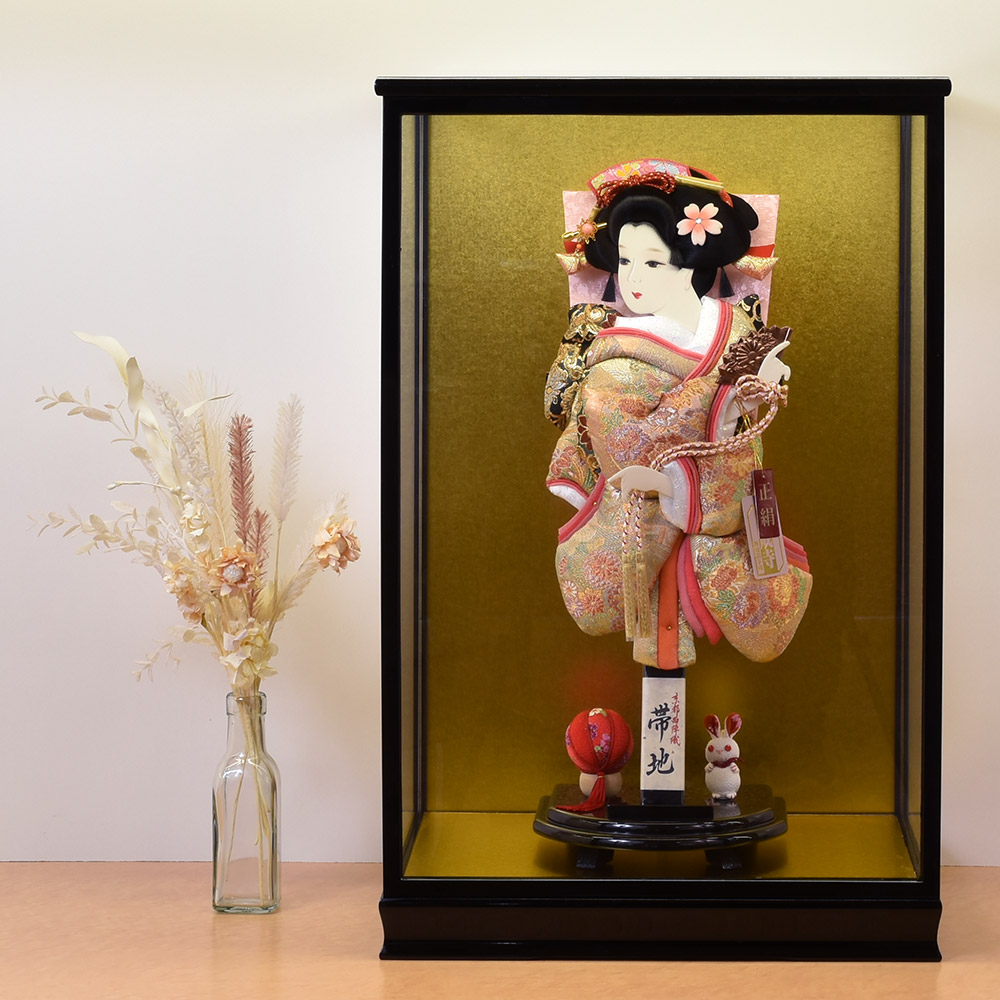羽子板 コンパクト 袋帯 お祝い 初正月 羽子板飾り ガラス ケース飾り 正月飾り 押絵羽子板 orijin オリジン 15号 1029-15-601j クラシック 古典 伝統 おしゃれ 2024 送料無料 15-02