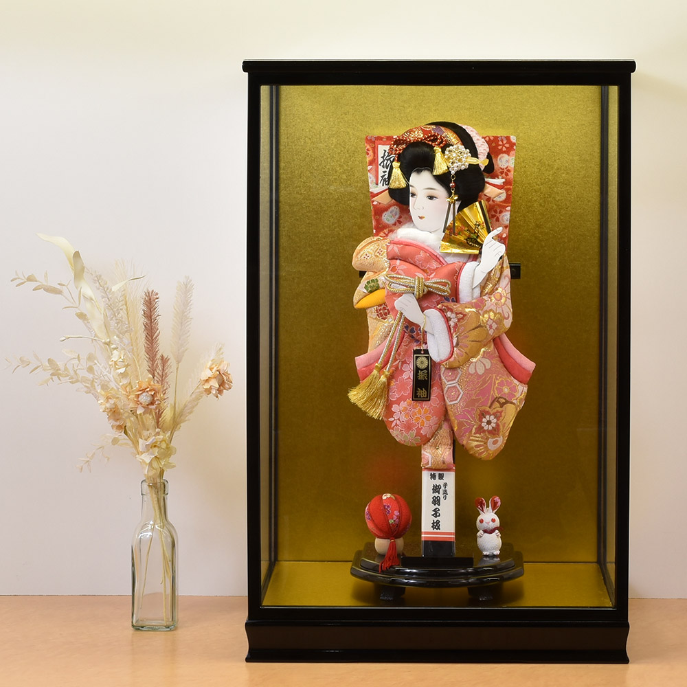 羽子板 コンパクト お祝い 初正月 羽子板飾り ガラス ケース飾り 正月飾り 押絵羽子板 orijin オリジン 15号 ab クラシック 古典 伝統 おしゃれ 2024 送料無料 15-12