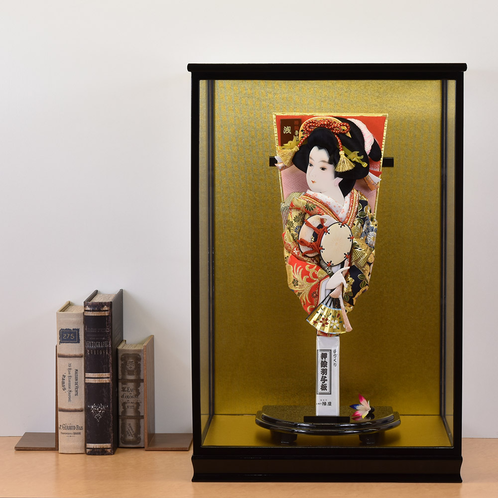 羽子板 コンパクト お祝い 初正月 羽子板飾り ガラス ケース飾り 正月飾り 押絵羽子板 orijin オリジン 17号 かがやき クラシック 古典 伝統 おしゃれ 2024 送料無料 17-01