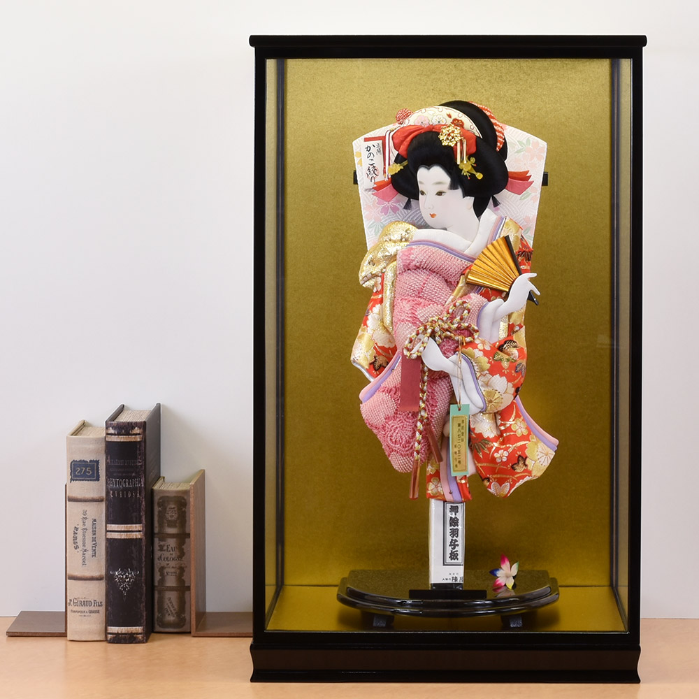 羽子板 コンパクト お祝い 初正月 羽子板飾り ガラス ケース飾り 正月飾り 押絵羽子板 orijin オリジン 18号 京の舞 クラシック 古典 伝統 おしゃれ 2024 送料無料 18-01