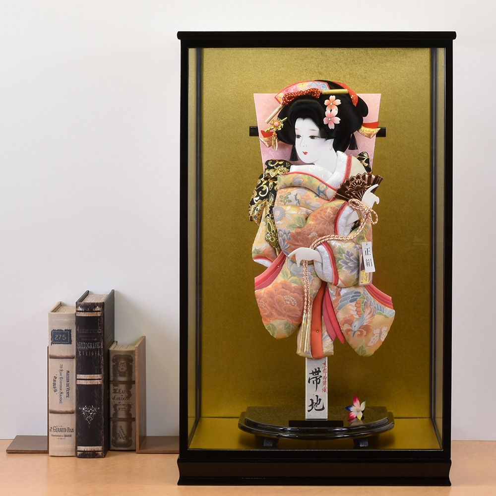 羽子板 コンパクト 袋帯 お祝い 初正月 羽子板飾り ガラス ケース飾り 正月飾り 押絵羽子板 orijin オリジン 18号 1029-18-662j おしゃれ 2024 送料無料 18-06