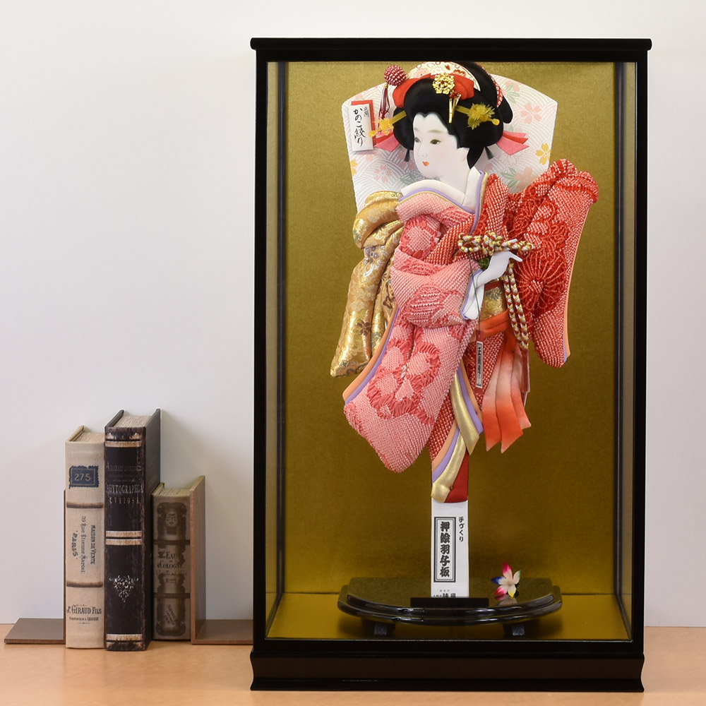 羽子板 コンパクト 絞り お祝い 初正月 羽子板飾り ガラス ケース飾り 正月飾り 押絵羽子板 orijin オリジン 20号 浪漫 クラシック 古典 伝統 おしゃれ 2024 送料無料 20-04