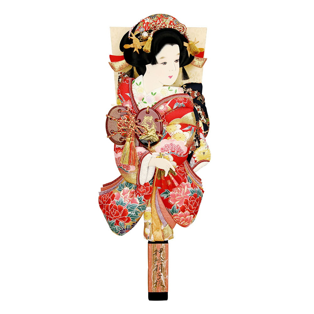 <BR>羽子板 単品 お祝い 15号 夢さくら　浅妻 赤 おしゃれ かわいい 可愛い コンパクト モダン 送料無料