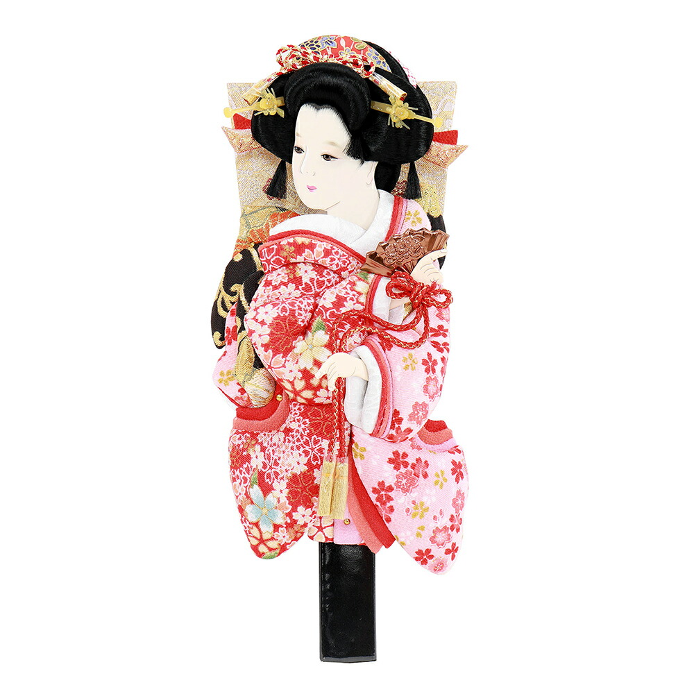 <BR>羽子板 単品 お祝い 9号 姫振袖 道成寺 赤 おしゃれ かわいい 可愛い コンパクト モダン