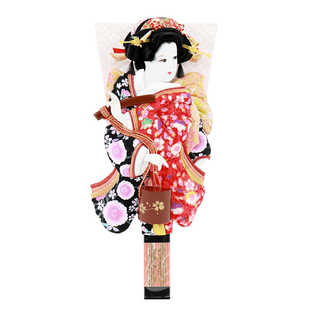 <BR>羽子板 単品 お祝い 10号 姫振袖 汐汲 赤 おしゃれ かわいい 可愛い コンパクト モダン