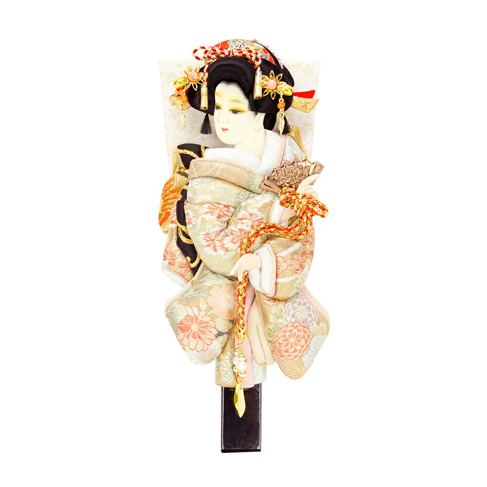 羽子板 単品 お祝い 8号 帯地春麗 道成寺 白 ピンク おしゃれ かわいい 可愛い コンパクト モダン 2025 1014-08-562 2025