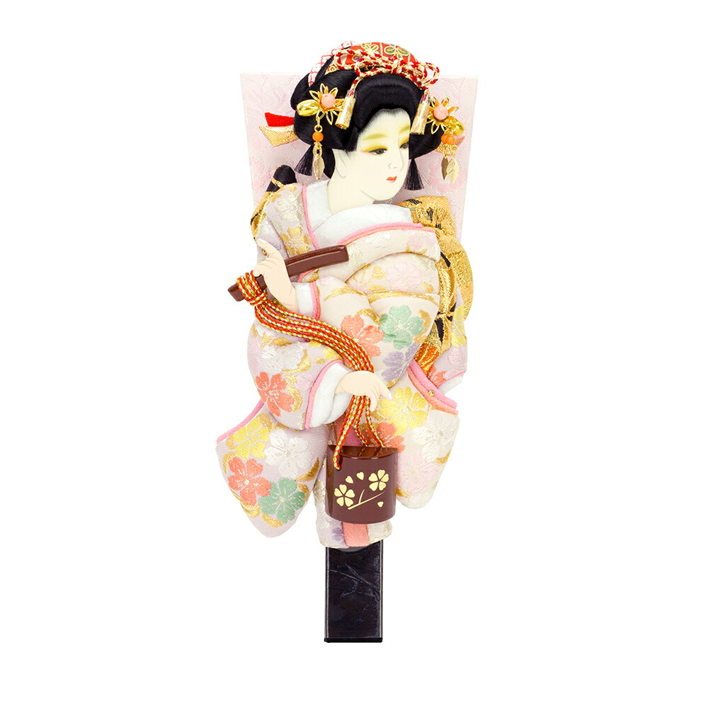 羽子板 単品 お祝い 8号 帯地春麗 汐汲 白 ピンク おしゃれ かわいい 可愛い コンパクト モダン 2025 1014-08-564 2025