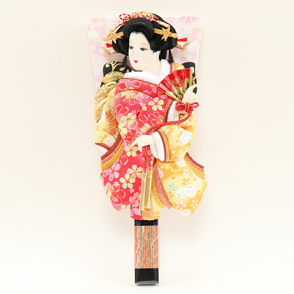 羽子板 単品 お祝い 10号 姫振袖 道成寺 赤 ピンク おしゃれ かわいい 可愛い コンパクト モダン 2025 1027-10-252 2025