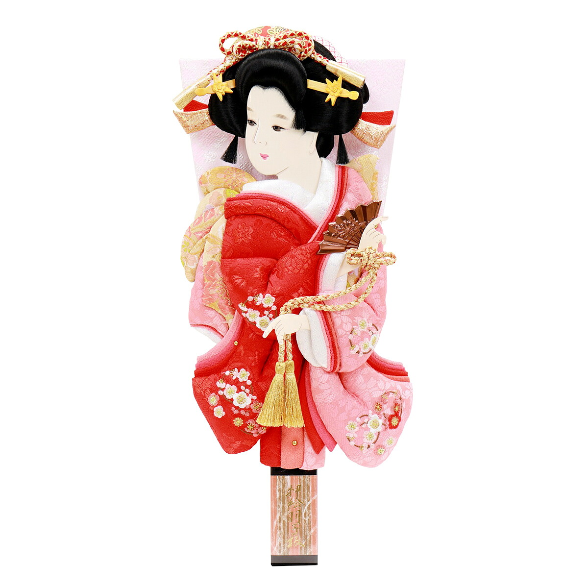 羽子板 単品 コンパクト かわいい おしゃれ 10号 (高さ約34cm) 初正月飾り モダン ミニ 羽子板飾り 刺繍 ししゅう 振袖振袖 10号 道成寺 1011-10-852 女の子 初節句 お祝い 小さい 出産祝い 手作り リビング 玄関 2026