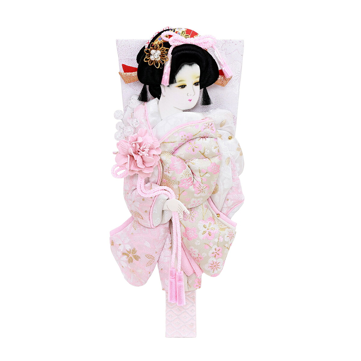 羽子板 単品 コンパクト かわいい おしゃれ 8号 (高さ約26cm) 初正月飾り モダン ミニ 羽子板飾り 押絵羽子板 振袖 清香 8号 花飾り 1014-08-666 女の子 初節句 お祝い 小さい 出産祝い 手作り リビング 玄関 2026