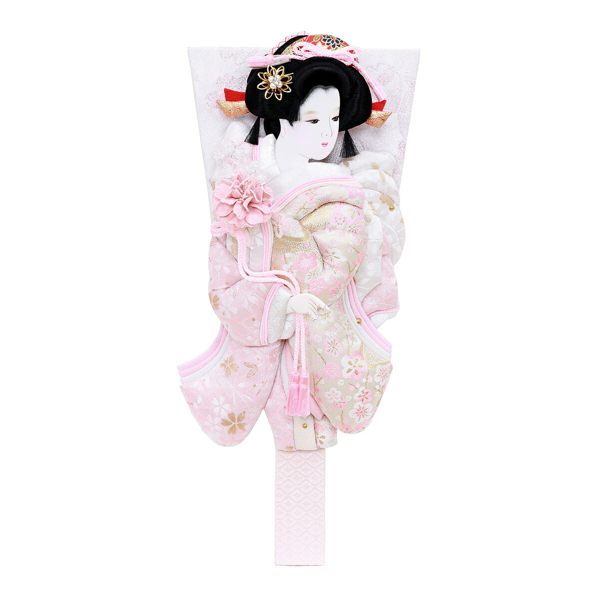 羽子板 単品 コンパクト かわいい おしゃれ 10号 (高さ約34cm) 初正月飾り モダン ミニ 羽子板飾り 押絵羽子板 振袖 清香 10号 花飾り 1014-10-666 女の子 初節句 お祝い 小さい 出産祝い 手作り リビング 玄関 2026