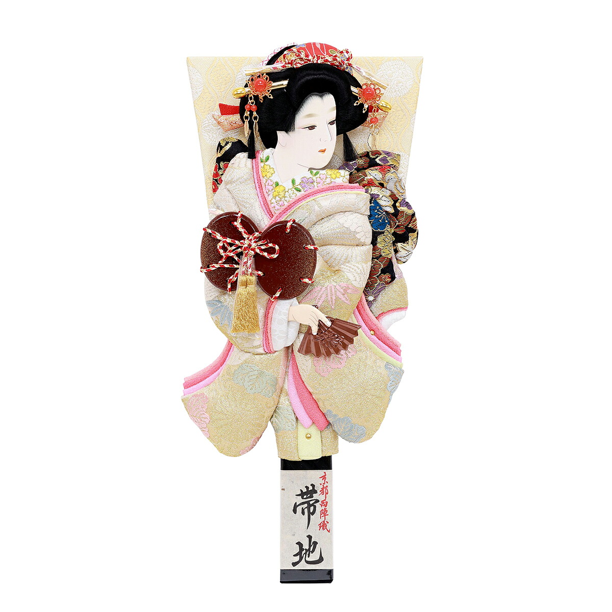 羽子板 単品 コンパクト かわいい おしゃれ 10号 (高さ約34cm) 初正月飾り モダン ミニ 羽子板飾り 押絵羽子板 振袖 帯地 蘭 10号 浅妻 1014-10-753 女の子 初節句 お祝い 小さい 出産祝い 手作り リビング 玄関 2026