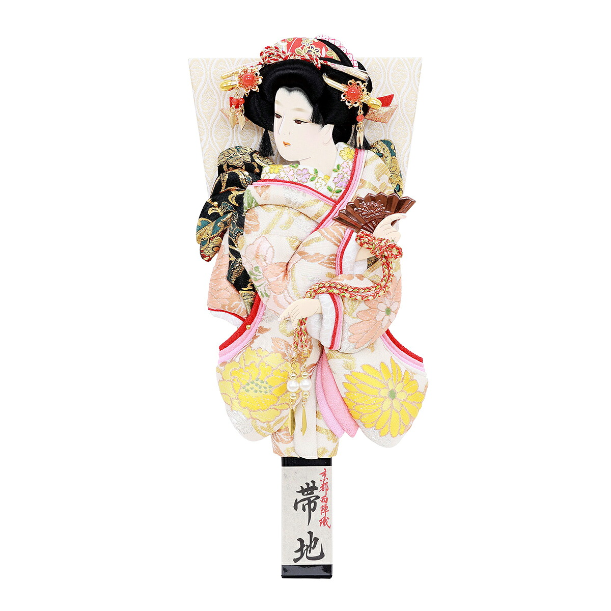 羽子板 単品 コンパクト かわいい おしゃれ 10号 (高さ約34cm) 初正月飾り モダン ミニ 羽子板飾り 押絵羽子板 振袖 帯地 結香 10号 道成寺 1014-10-792 女の子 初節句 お祝い 小さい 出産祝い 手作り リビング 玄関 2026