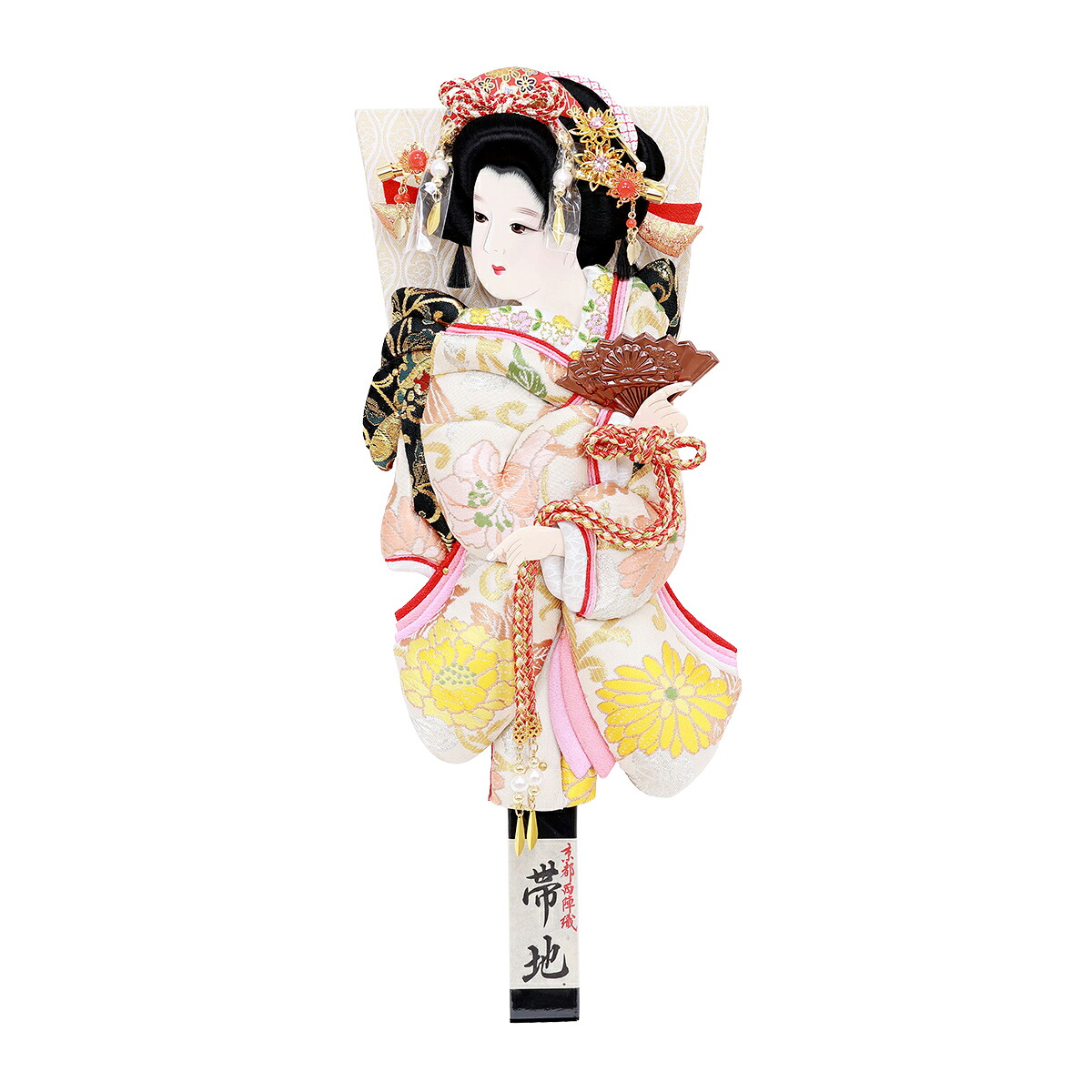 羽子板 単品 コンパクト かわいい おしゃれ 13号 (高さ約41cm) 初正月飾り モダン ミニ 羽子板飾り 押絵羽子板 振袖 帯地 結香 13号 道成寺 1014-13-792 女の子 初節句 お祝い 小さい 出産祝い 手作り リビング 玄関 2026