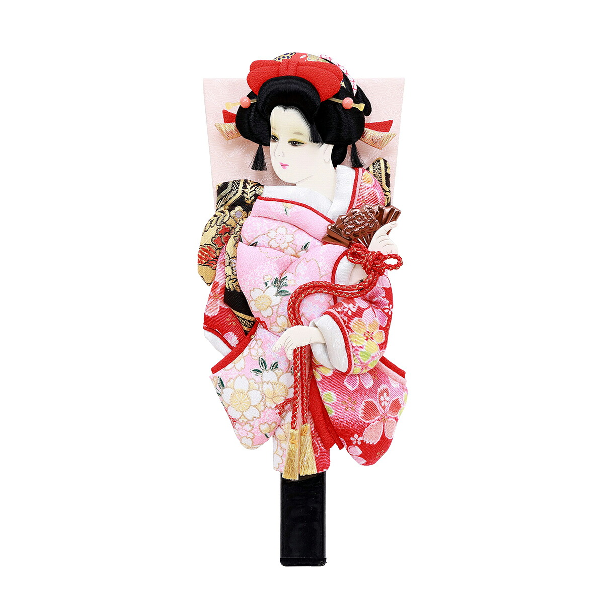 羽子板 単品 コンパクト かわいい おしゃれ 8号 (高さ約26cm) 初正月飾り モダン ミニ 羽子板飾り 押絵羽子板 姫振袖 8号 道成寺 1027-08-472 女の子 初節句 お祝い 小さい 出産祝い 手作り リビング 玄関|あい工房ギフト用品店