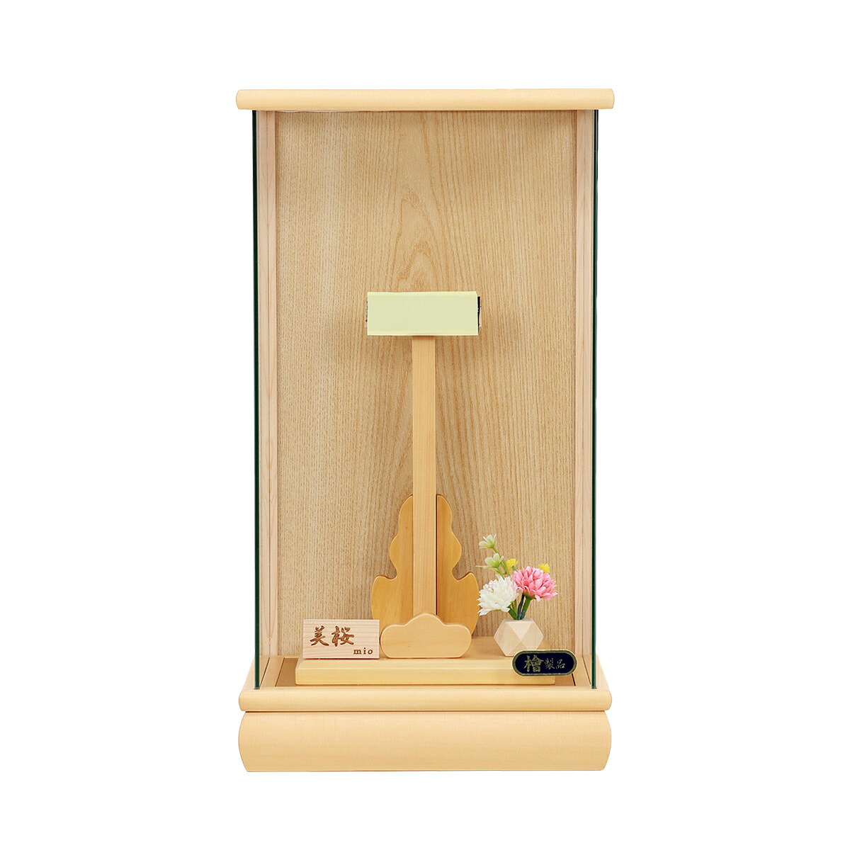 羽子板 高級 ケース 単品 コンパクト おしゃれ 初正月 檜 白木 ひのき 美桜 10号 (高さ約44cm) 桧ガラス 女の子 ケースのみ 1115-10-040 女の子 初節句 お祝い 小さい 出産祝い 手作り リビング 玄関 2026