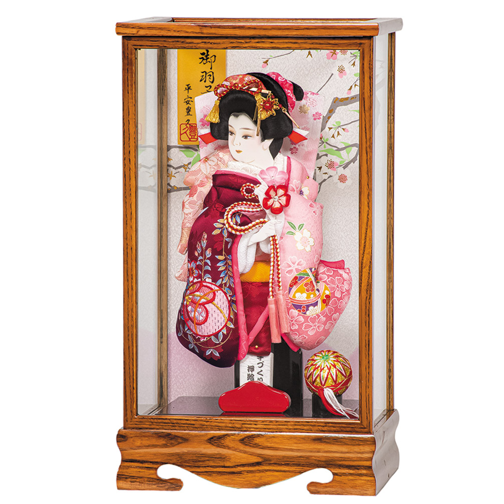 <BR>羽子板 お祝い 羽子板飾り 初正月飾り 10号 ケース 山科 ケース飾り ガラスケース おしゃれ かわいい 可愛い モダン コンパクト 送料無料 2025