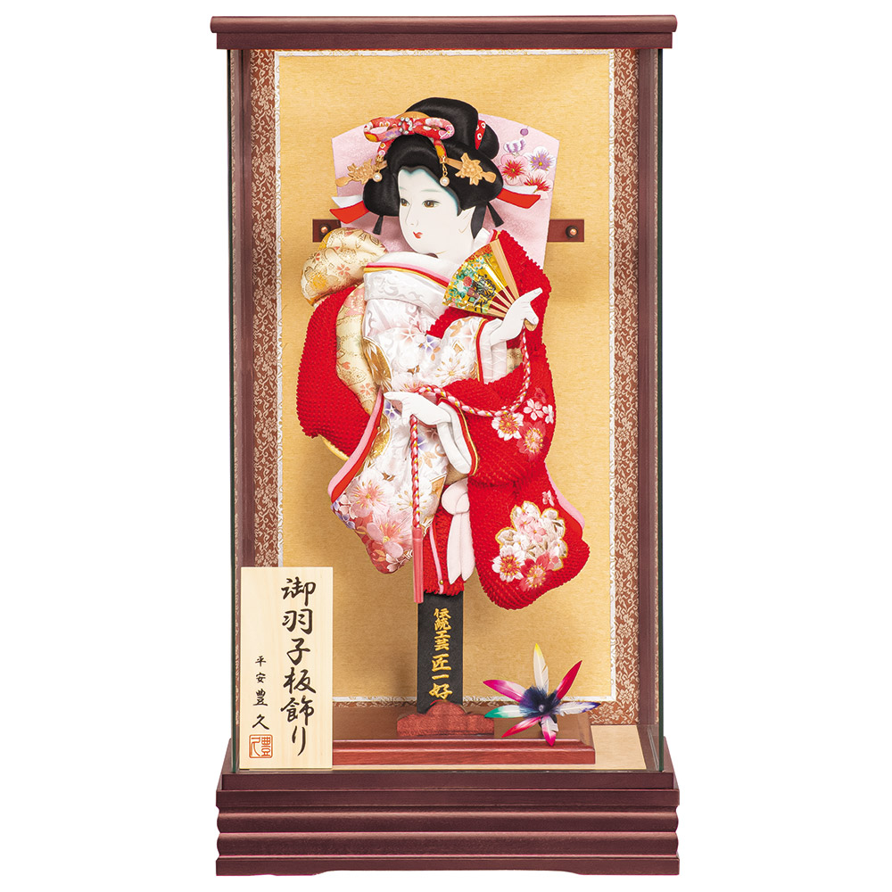 <BR>羽子板 お祝い 羽子板飾り 初正月飾り 13号 ケース 坂田宏子 千鶴 ケース飾り パノラマケース おしゃれ かわいい 可愛い モダン 送料無料 2025