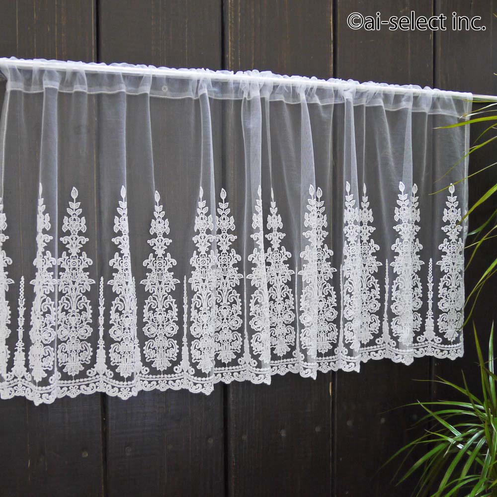 楽天市場】ウェディングベールのようなカフェカーテン 横約120cmx縦約