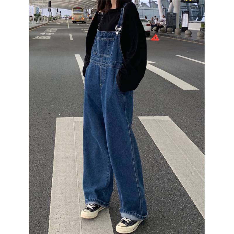 サロペット オーバーオール レディース デニム ゆったり ワイドパンツ 体型カバー 大人可愛い オールインワン ワークパンツ 風 カジュアル ジーンズ 抜け感 洒落見え 着痩せ 春
